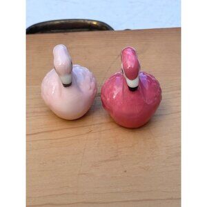 Cracker Barrel Flamingo Salt Pepper Shakers Pink Ceramic Set Tropical Kitsch